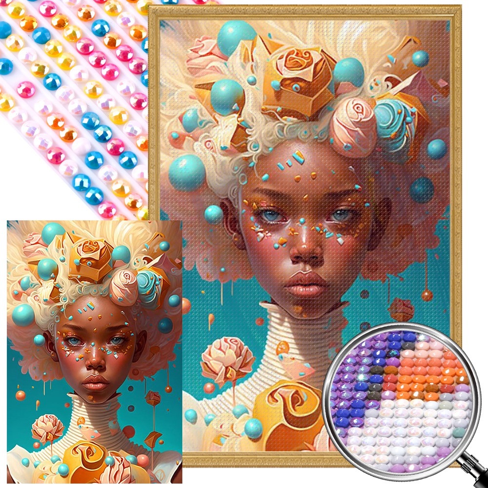 Diamond Art Painting Kit - Multicolor Hip Girl Candy Roses